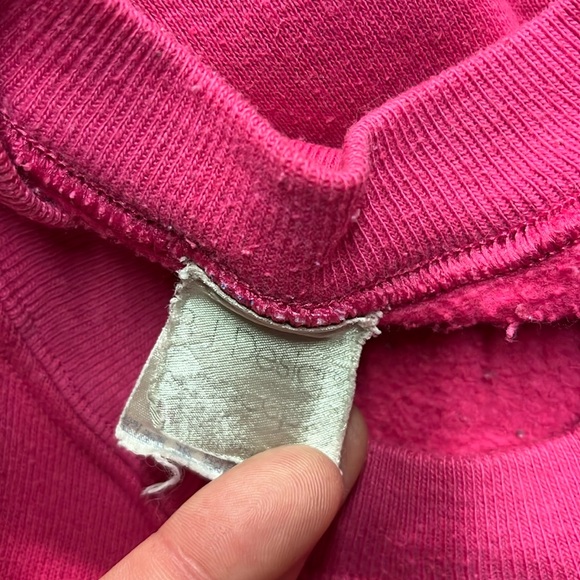 Vintage Pink Unibearsity Teddy Bear Long Sleeve Crewneck Sweatshirt - Picture 15 of 16